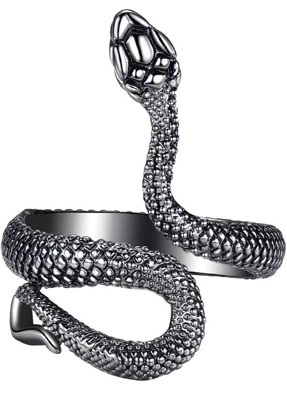 Photo 1 of BBBGEM Stainless Steel Vintage Cool Style Snake/Dragon/Octopus Ring Animal Punk Jewelry for Men Women Retro Opening Adjustable Ring,Gift Box Included