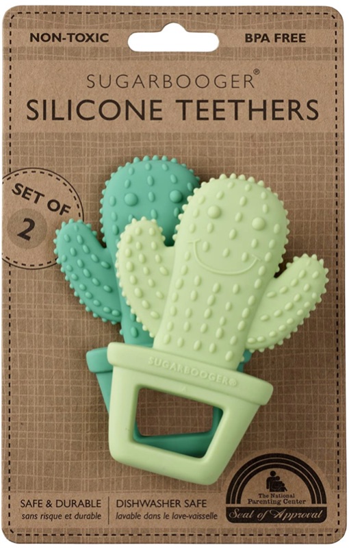 Photo 1 of Sugarbooger Silicone Teether Set-of-Two, Happy Cactus