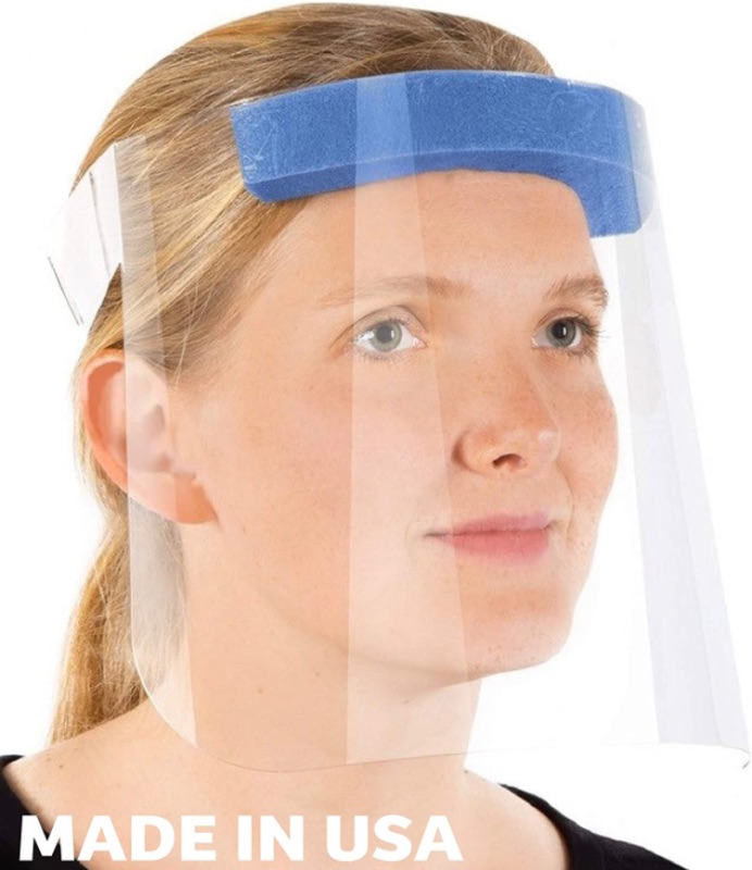 Photo 1 of Protective Face Shields with Clear Vision, Adjustable, Lightweight and Anti-Fog For Eye Protection. (2 Pack)