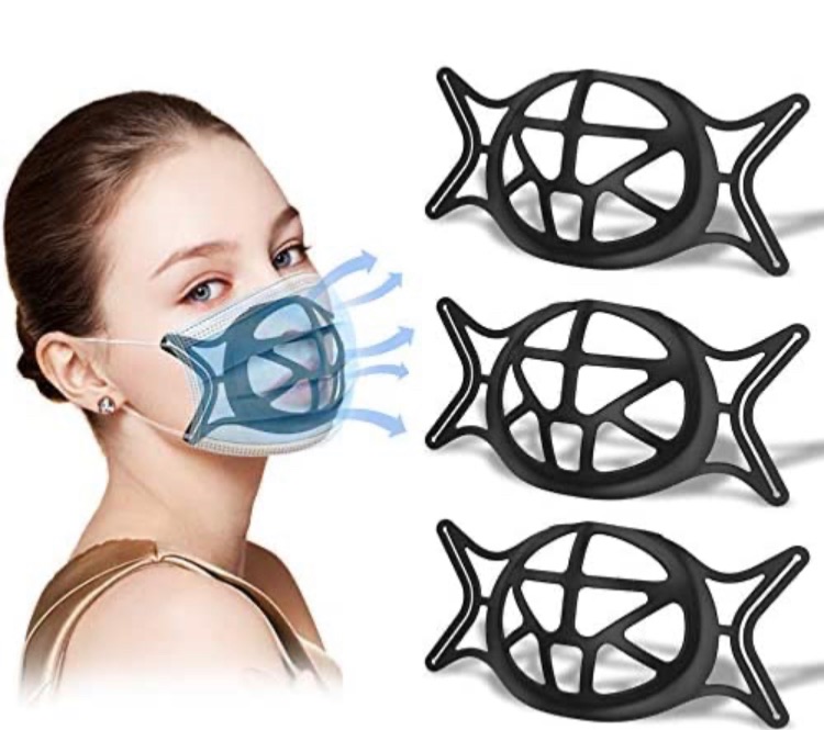 Photo 3 of Silicone Bracket for Comfortable Breathing, Upgraded 3D Face Bracket Silicone Breathe Cup Keeps Fabric off Mouth to Create More Breathing Space [Washable|Reusable|Black,3Pcs]

Unisex Multifunctional Seamless Bandana Face Mask Neck Gaiter Headwear Tube Mas