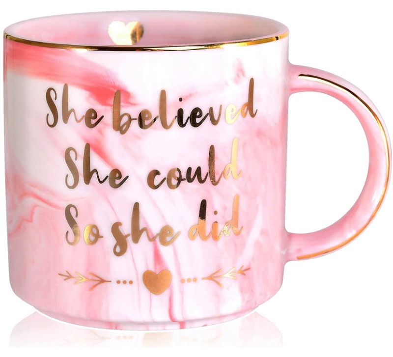 Photo 1 of Aetegit Graduation Gifts for Her, She Believed She Could So She Did - 12 Oz Graduation Ceramic Coffee Mug for Masters Degree, MBA,Nurse, College Graduation Congratulations Gifts 2021