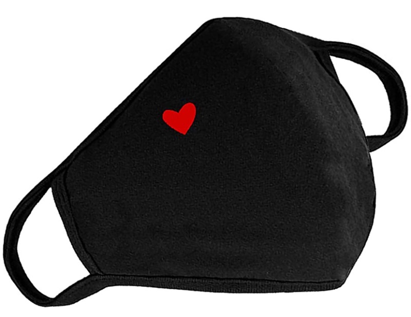 Photo 1 of Fashion Cotton Face Protection Unisex Washable Reusable with Cute Heart Pattern. 2 pack