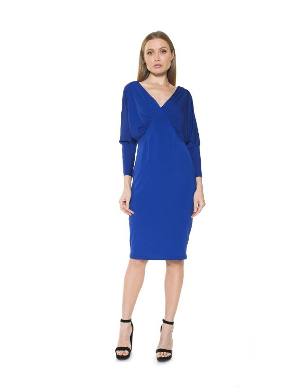 Photo 1 of Christine Sheath Women's Dress Blue Size Large 