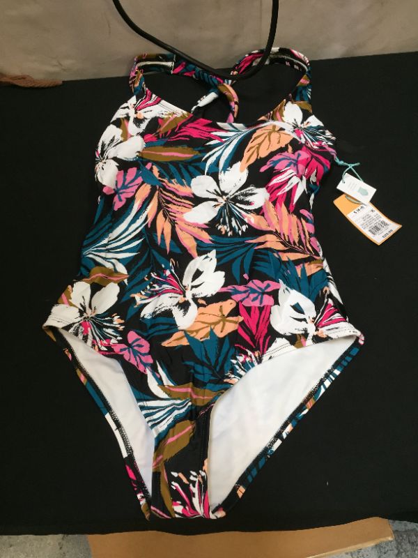Photo 2 of Women' Twit-Back Medium Coverage One Piece Swimsuit Kona Sol Size Small 