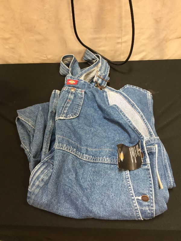 Photo 2 of Dickies Men's Stonewashed Indigo Bib Overall Size 48x32
