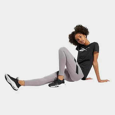 Photo 1 of Reebok Women's Workout Ready Mesh Training Tights in Grey/Gravity Grey Size X-Sm