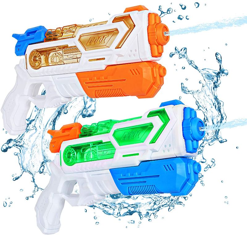 Photo 1 of biulotter Water Guns for Kids, 2 Pack Super Squirt Guns Water Blaster 350CC Toys Gifts for Boys Girls Children Summer Swimming Pool Beach Sand Outdoor Water Fighting Play Toys
