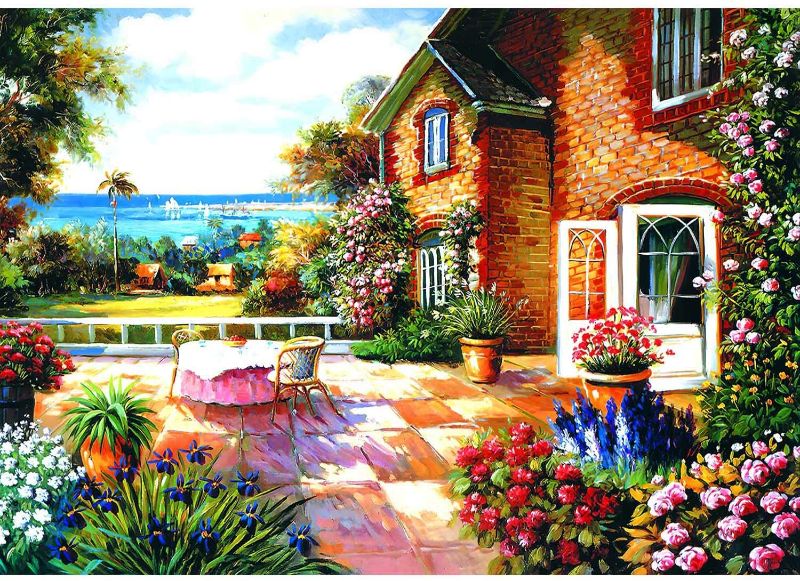 Photo 1 of Puzzles for Adults 1000 Piece - Courtyard Garden - Jigsaw Puzzle for Adults Teens Puzzle Game Toy Gift
