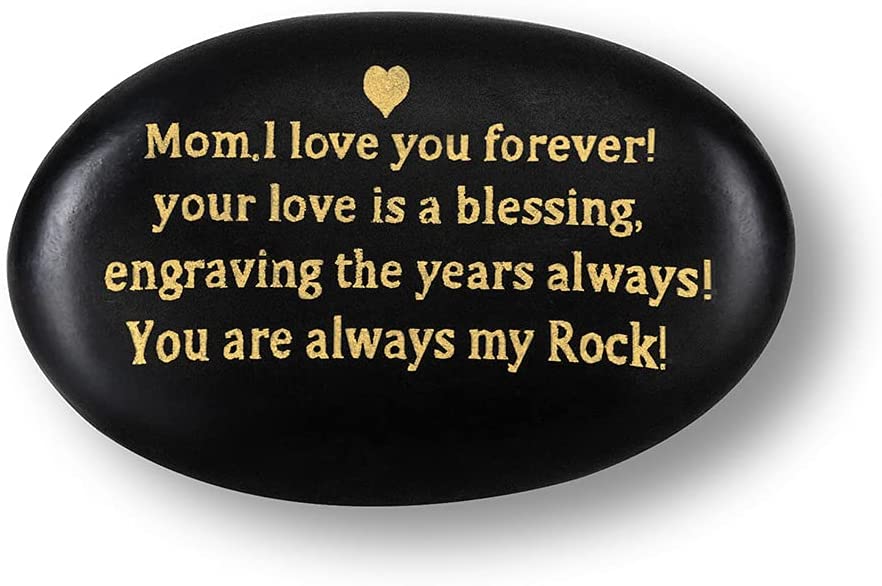 Photo 1 of Unique Gift I Love You Mom You are Always My Rock Best Engraved Rock Nature Stone Mother's Birthday Mother Day Present from Daughter or Son
