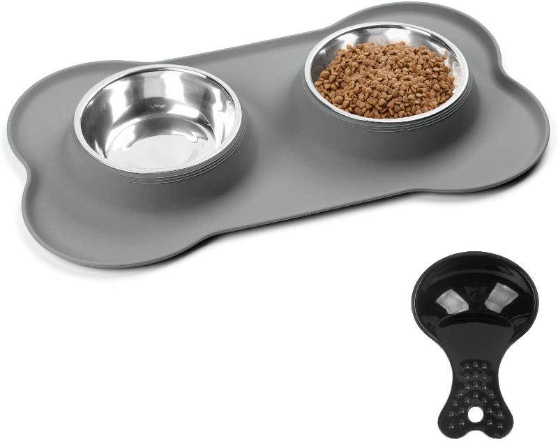 Photo 1 of  SMALL URPOWER Dog Bowls Stainless Steel Dog Bowl  Non-Slip Silicone Mat Feeder  