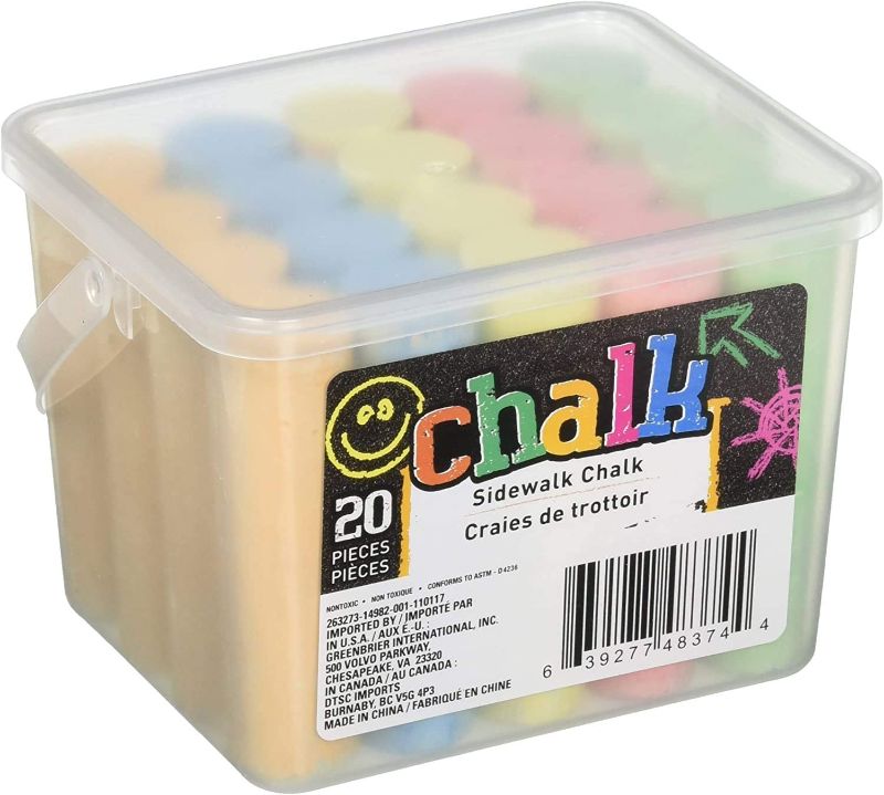 Photo 1 of Chalk Sidewalk Chalk 20 Count- 5 colors (2 Pack)
