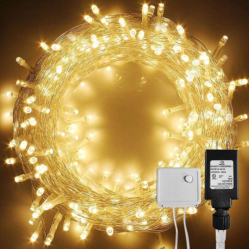Photo 1 of Extra-Long 65Ft 200 LED String Lights Indoor Outdoor -2021 Upgraded WOWDSGN 8 Modes Waterproof Twinkle Fairy String Lights Plug in Warm White
