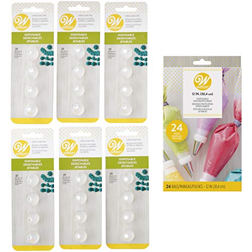 Photo 1 of Barcode for Wilton Disposable No. 21 Open Star Decorating Tips and Bags Set, 25-Piece
