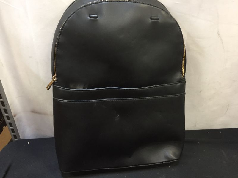 Photo 3 of Dome Zip Top Commuter Backpack - A New Day Faux Leather, Black, NWT
