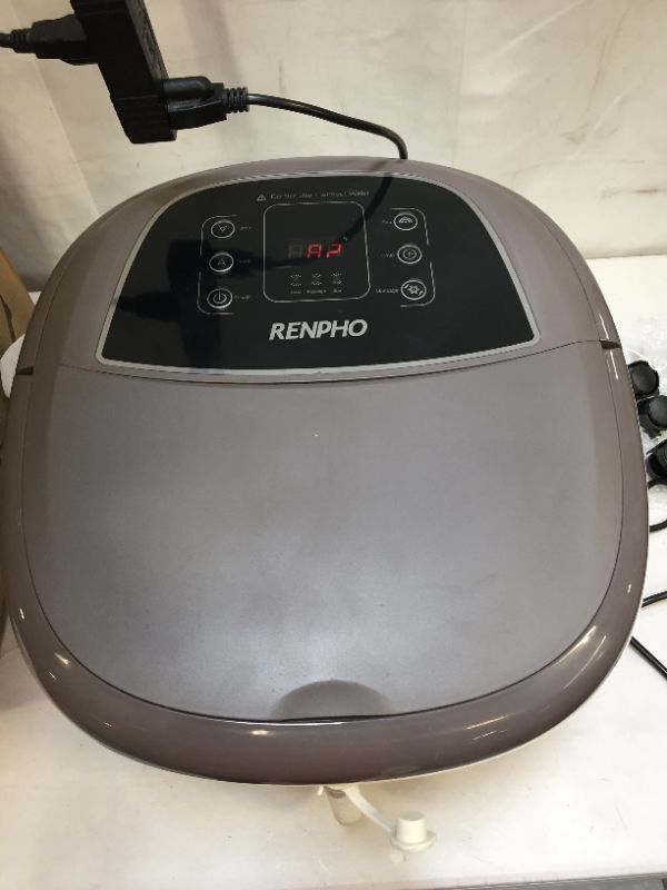 Photo 2 of Foot Spa Bath Massager,RENPHO Motorized Foot Spa with Heat and Massage and Jets,Powerful Bubble Jets with Infrared,Shiatsu Foot Spa Massager Corn Rollers,Relieve Feet Muscle Pain
