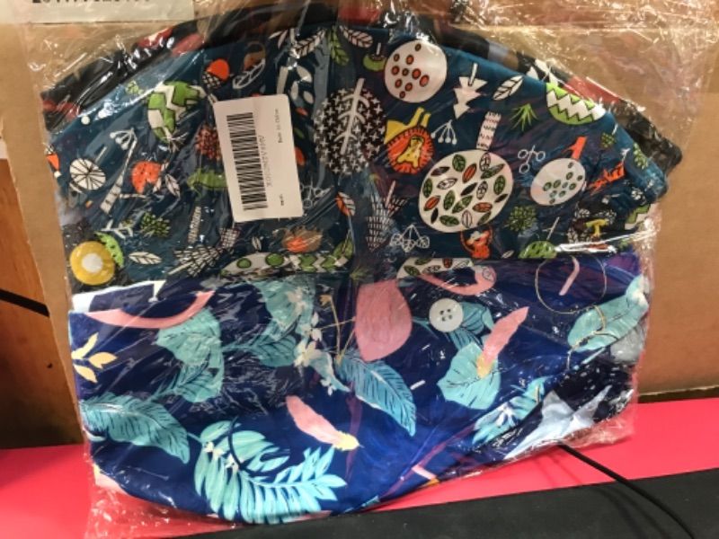Photo 1 of 4 Pack Cute Printed Working Cap with Button and Sweatband Bouffant Turban Cap Adjustable Tie Back Hats for Women Men