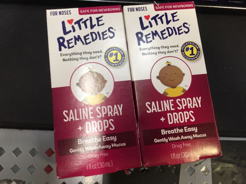 Photo 1 of 2 PACK OF LITTLE REMIDES SALINE DROPS 
