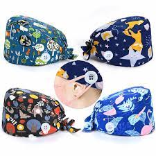 Photo 1 of TPLGO 4 PACK CUTE PRINTED WORKING CAP FOR WOMEN AND MEN