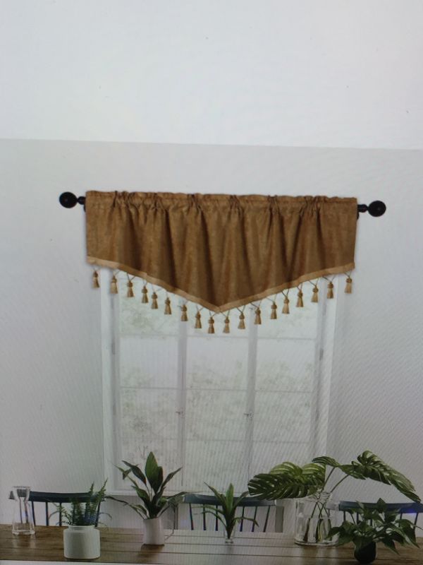 Photo 1 of ELKCA DOUBLE SIDES CHENILLE WINDOW CURTAIN TIER FOR KITCHEN