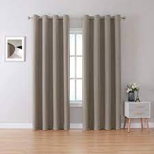Photo 1 of BERSWAY 100% BLACKOUT CURTAINS AND DRAPES 63 INCH KHAKI 2 PANELS