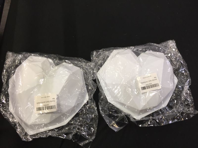 Photo 1 of 2 PACK LARGE HEART SILICONE MOLD 