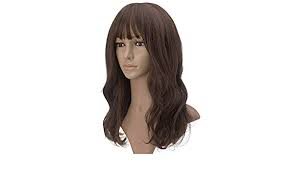 Photo 1 of MANDIN YUKE BROWN WIG SOFT HEAT RESISTANCT FIBER WIG WITH BANGS