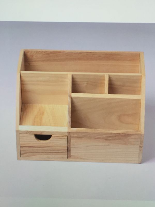 Photo 1 of JACKS POINT WOODEN DESK CADDY FOR HOME OFFICE ORGANIZER WITH 4 OPEN SLOTS TO HOLD PENS