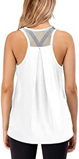 Photo 1 of Cuka Women's Tank Tops, Black Open Back Tank Tops for Women Sleeveless Workout Tops for Women Racerback Tank Yoga Tops MEDIUM