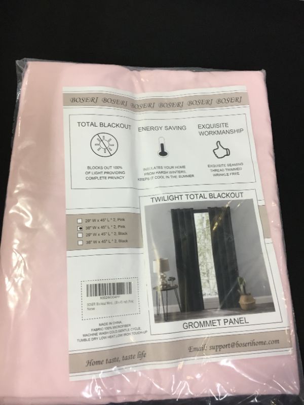 Photo 2 of BOSERI DARKENING CURTAIN PANELS FOR GIRLS 38 x 45 INCH PINK