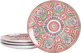 Photo 1 of BICO RIA TOTEM CERAMIC SALAD PLATES 8.75" SET OF 4 (BRAND NEW)