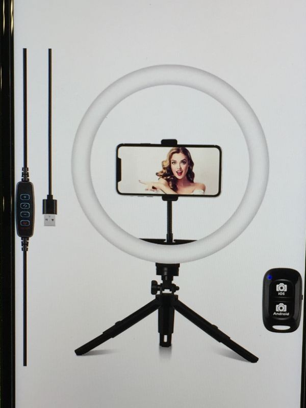 Photo 1 of UNIQUE BRIGHT DESK RING LIGHT 12" WITH TRIPOD STAND