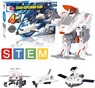 Photo 1 of CIRO Space Toys 4-in-1 Building Toys Learning Science Kit Solar Power Robot Kit Space Explorer Fleet STEM Toys for Kids Aged 8-12