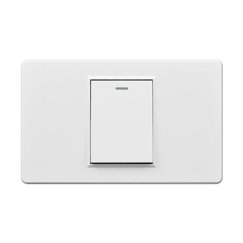 Photo 1 of Light Switch Wall Switch, Tempered Glass Panel, Single-Pole, in Wall On/Off Power Switch Replacement for Ceiling Fans & Lights, for Home, Office & Kitchen