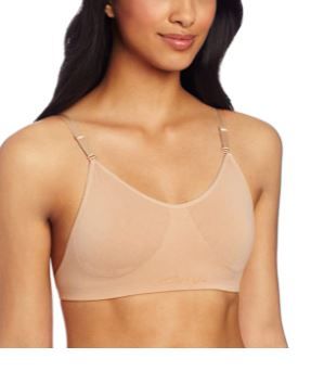 Photo 1 of Capezio Women's Seamless Clear Back Bra With Transition Straps SMALL
