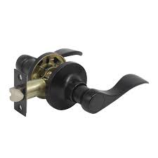 Photo 1 of Black Door Handles Wave Style Levers, Entry Keyed/Privacy Lock/Passage/Dummy Function DL12061BK (4ct)
