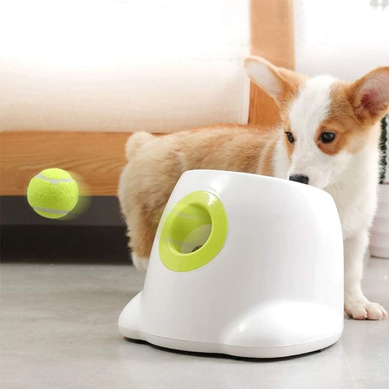 Photo 2 of AFP Automatic Dog Ball Launcher Interactive Puppy Pet Ball Indoor Thrower Machine for Small and Medium Size Dogs, 3 Balls Included (2 inch)
