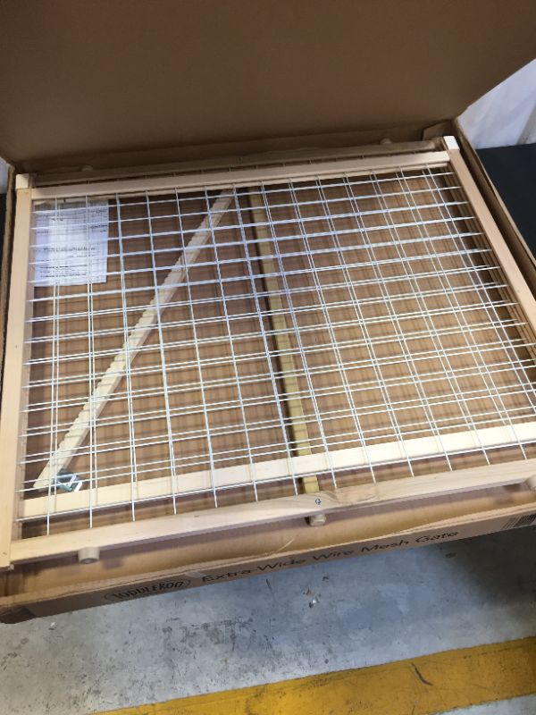 Photo 1 of North States Extra-Wide Wire Mesh Adjustable Wood Baby/Child & Pet Gate | 4615