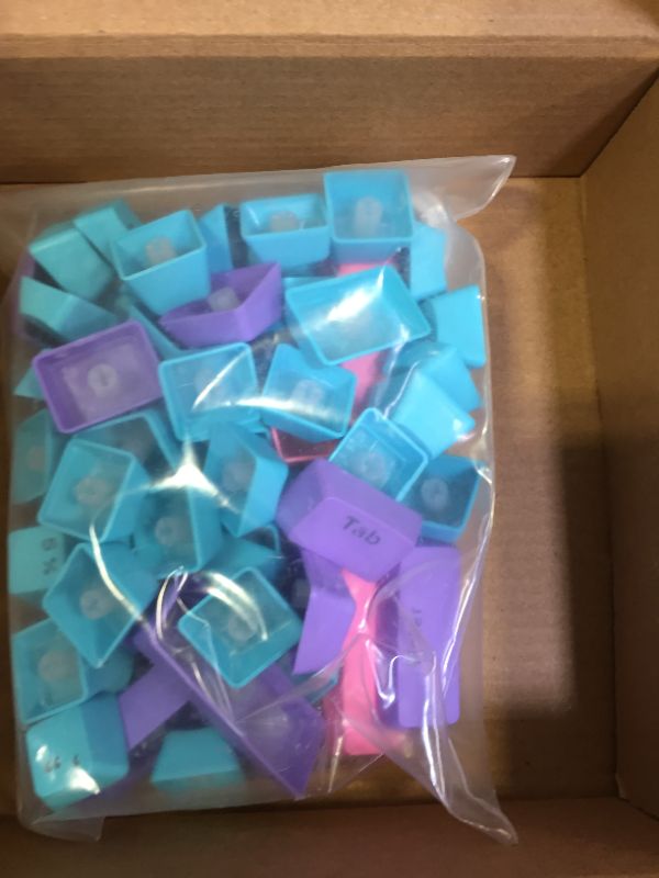 Photo 2 of 61 Keycaps 60 Percent, Ducky One 2 Mini Keycaps of Mechanical Gaming Keyboard OEM Profile RGB PBT Keycap Set with Key Puller for Cherry MX Switches GK61/RK 61/Anne pro 2/Joker (Only keycaps) Blue