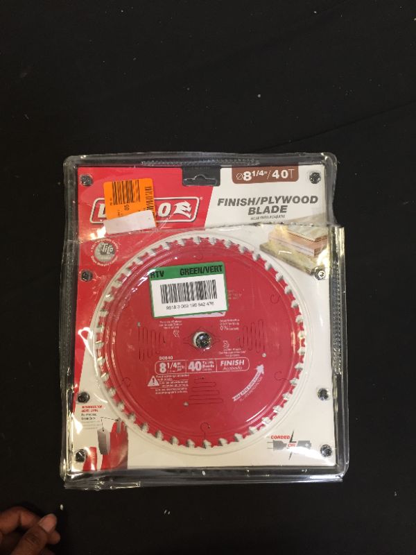 Photo 1 of DIABLO 8-1/4 in. x 40-Tooth Finish Circular Saw Blade