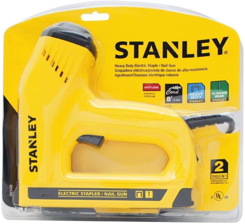 Photo 1 of STANLEY Nail Gun, Electric Staple, 1/2-Inch, 9/16-Inch and 5/8-Inch Brads (TRE550Z)
