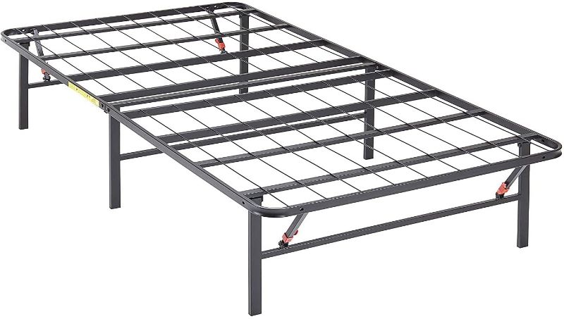 Photo 2 of AmazonBasics Foldable, 14" Metal Platform Bed Frame with Tool-Free ASSEMBLY, No Box Spring Needed - Queen