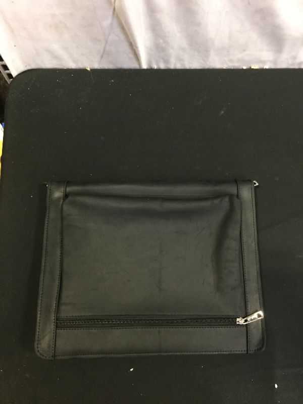 Photo 2 of Vintage Crazy-Horse Leather Portfolio for Galaxy Tab S4/ Tab S5e/ Tab S6, Padfolio Case Business Zipper Organizer Folder
