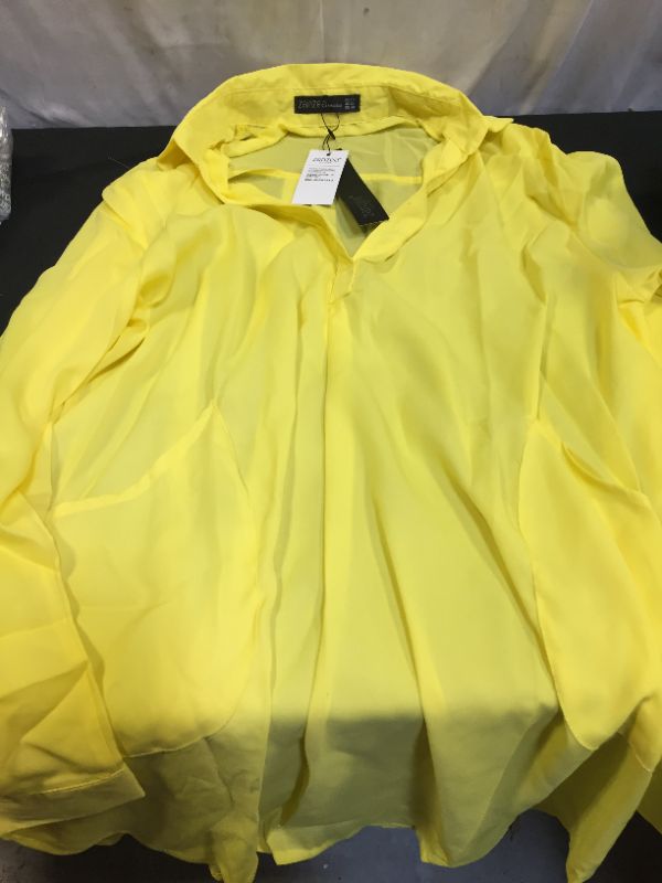 Photo 1 of WOMENS YELLOW SHEER BLOUSE SIZE 18