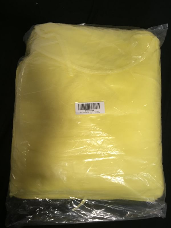Photo 1 of Disposable Isolation Gown Polypropylene Gown with Knit Cuff Long Sleeve 10 Pack Yellow