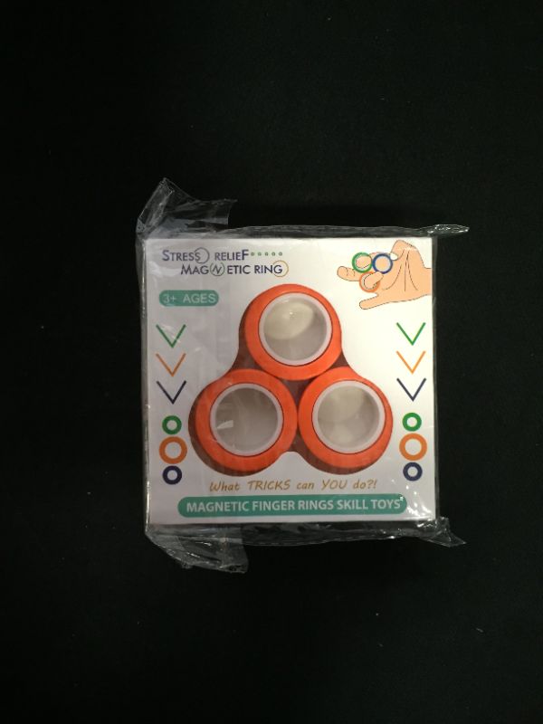 Photo 1 of 2 pack of magnetic finger rings skills toys 