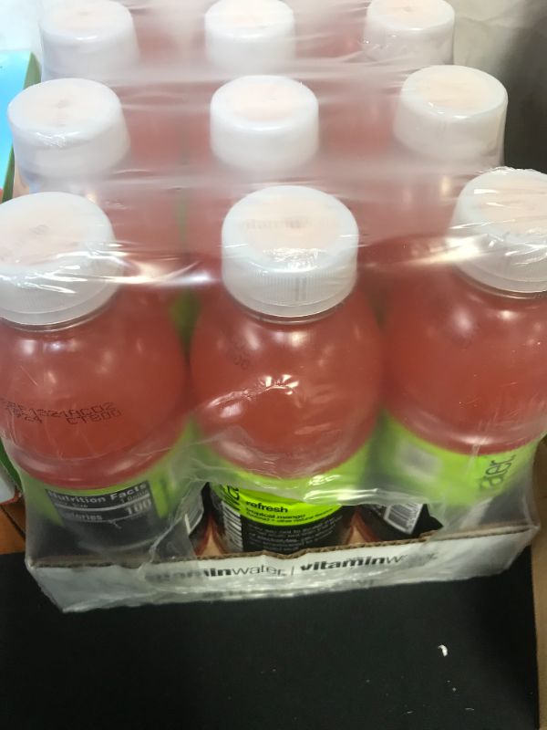 Photo 1 of 12 PK Vitamin Water Water Beverage, Nutrient Enhanced, Refresh, Tropical Mango - 20 fl oz BB SEP 13 21