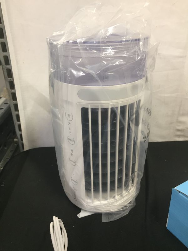 Photo 1 of Portable Air Conditioner Fan AC Evaporative Air Cooler, Personal Small Cooling Fan Quiet 3-Speed, USB Desk Mini Air Conditioner for Car with Touch Control LED Light, Perfect Bedroom Home Office Car