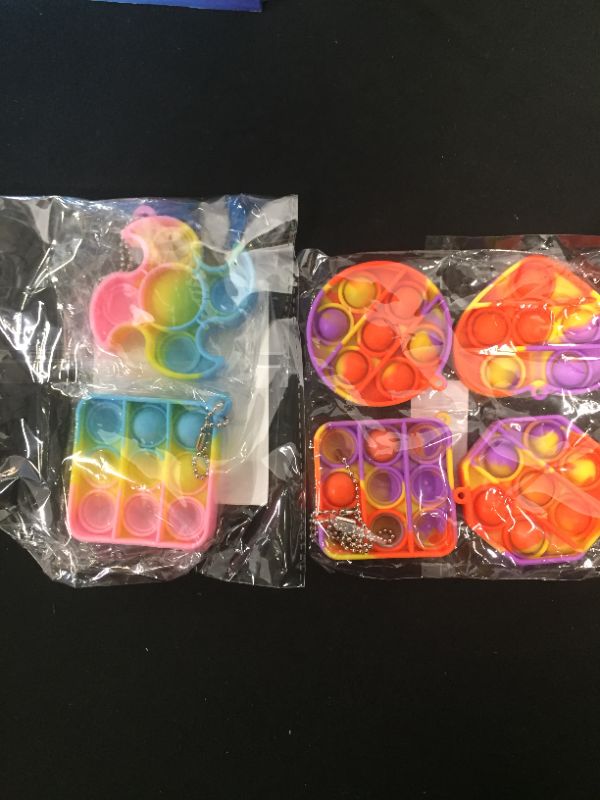 Photo 1 of 6 pcs fidget popper keychain 