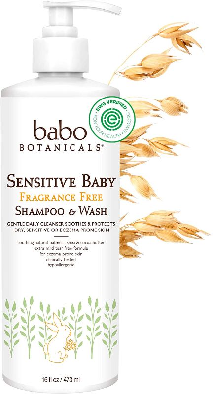 Photo 1 of Babo Botanicals Sensitive 2-in-1 Fragrance Free Baby Shampoo & Wash - 16 fl oz
exp 07/2022