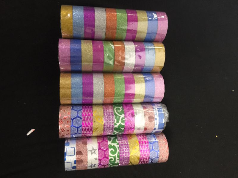 Photo 1 of 50 WASHI TAPE ROLLS COLORFUL 